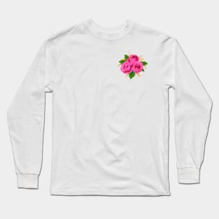 Vintage Floral, Botanical Flower, Watercolor Long Sleeve T-Shirt